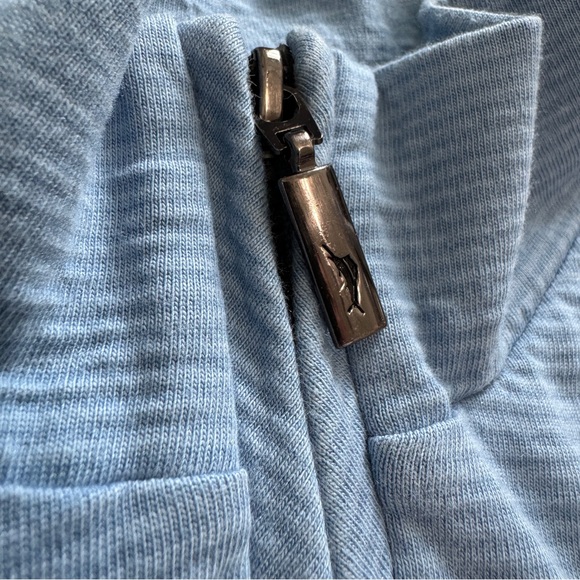Tommy Bahama Blue Striped Quarter Zip XL - Picture 6 of 7